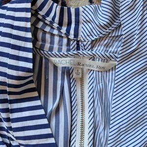 Rachel Roy Striped Asymmetrical Sleeveless Top